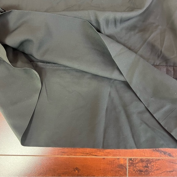 DIANE VON FURSTENBERG Sleeveless Shift Wool Blend Dress Black Silk Ruffle Trim 2 - Picture 8 of 11